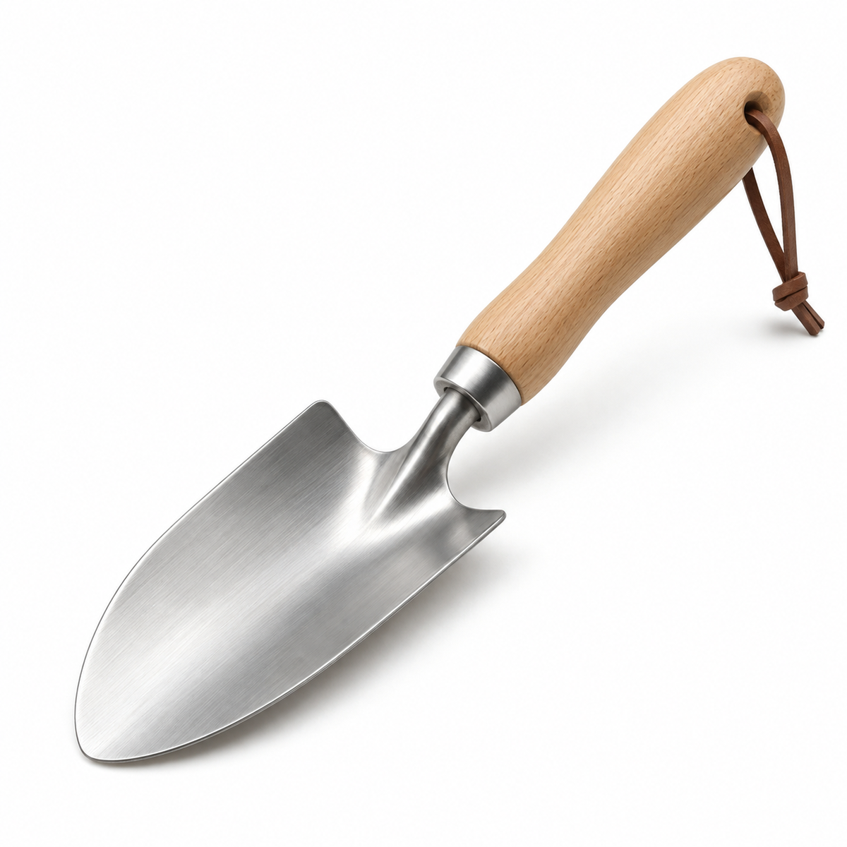 Steel Garden Trowel with Wood Handle, 12 x 3 in
