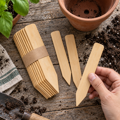 Bamboo Plant Markers, 20-Pack, 6 in